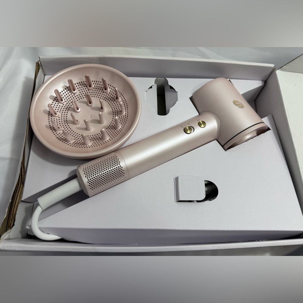 T3 Power Dry Satin Blush High Speed Hair Dryer Adjustable Settings with Diffuser - Picture 5 of 7